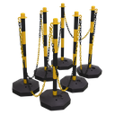 Post & Chain Kit 25m - Black/Yellow