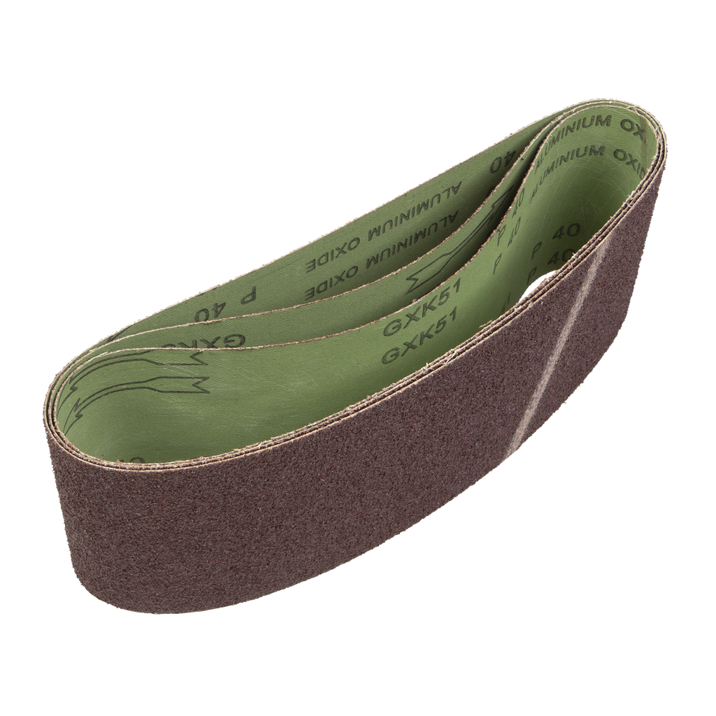 100 x 610mm Sanding Belt 40Grit - Pack of 3