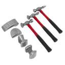 Drop-Forged Panel Beating Set with Fibreglass Shafts 7pc