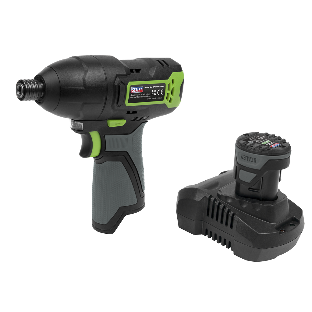 SV10.8 Series 1/4"Hex Drive Cordless Impact Driver Kit 10.8V 2Ah