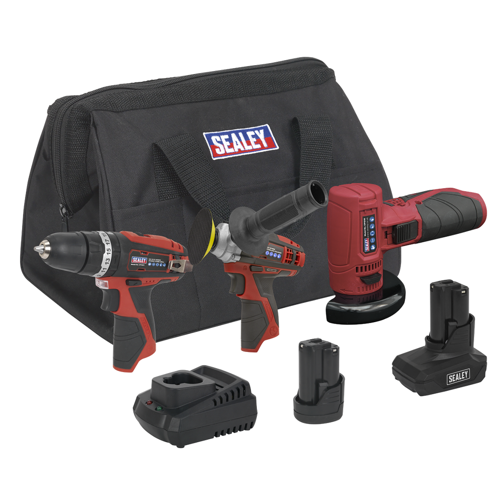 3 x SV12 Series Cordless Power Tool Combo Kit 12V - 2 Batteries