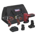 3 x SV12 Series Cordless Power Tool Combo Kit 12V - 2 Batteries