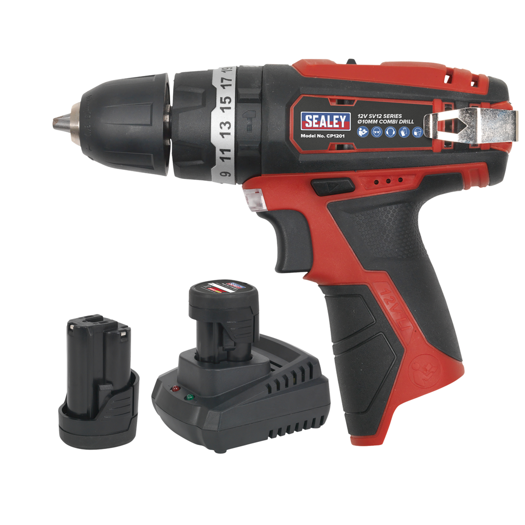 SV12 Series 10mm Cordless Combi Drill Kit 12V 1.5Ah - 2 Batteries