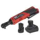 SV12 Series 3/8"Sq Drive Cordless Ratchet Wrench Kit 12V 1.5Ah - 2 Batteries