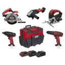 5 x SV20 Series Cordless 5 Tool Combo Kit 20V - 2 Batteries