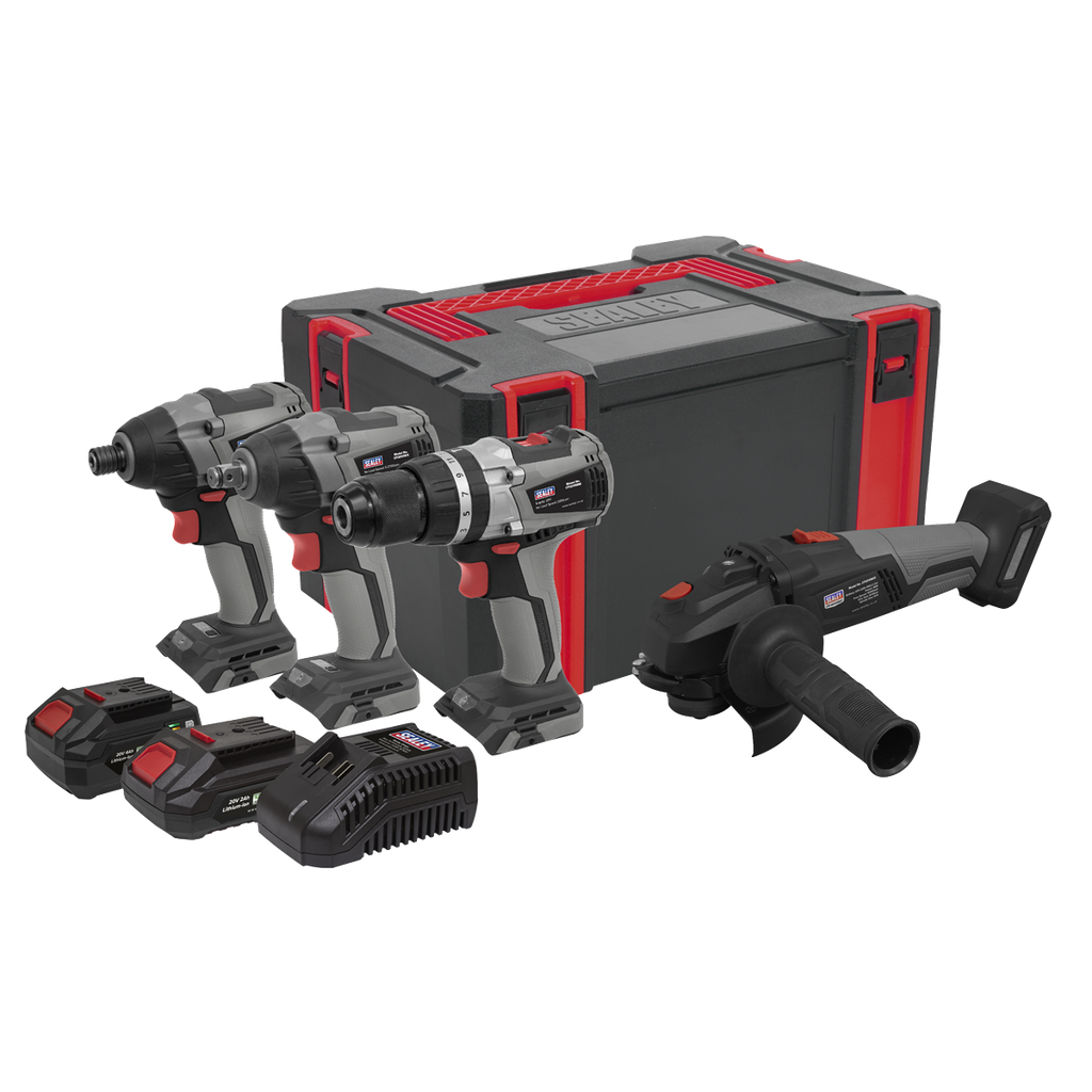 Premier 4 x SV20 Series Brushless Tool Combo Kit 20V - 2 Batteries