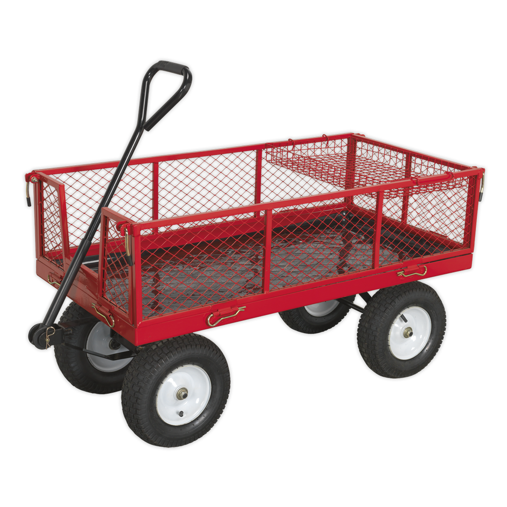 Platform Truck with Sides Pneumatic Tyres 450kg Capacity