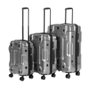 Dellonda Lightweight ABS Luggage Set 3pc - Silver