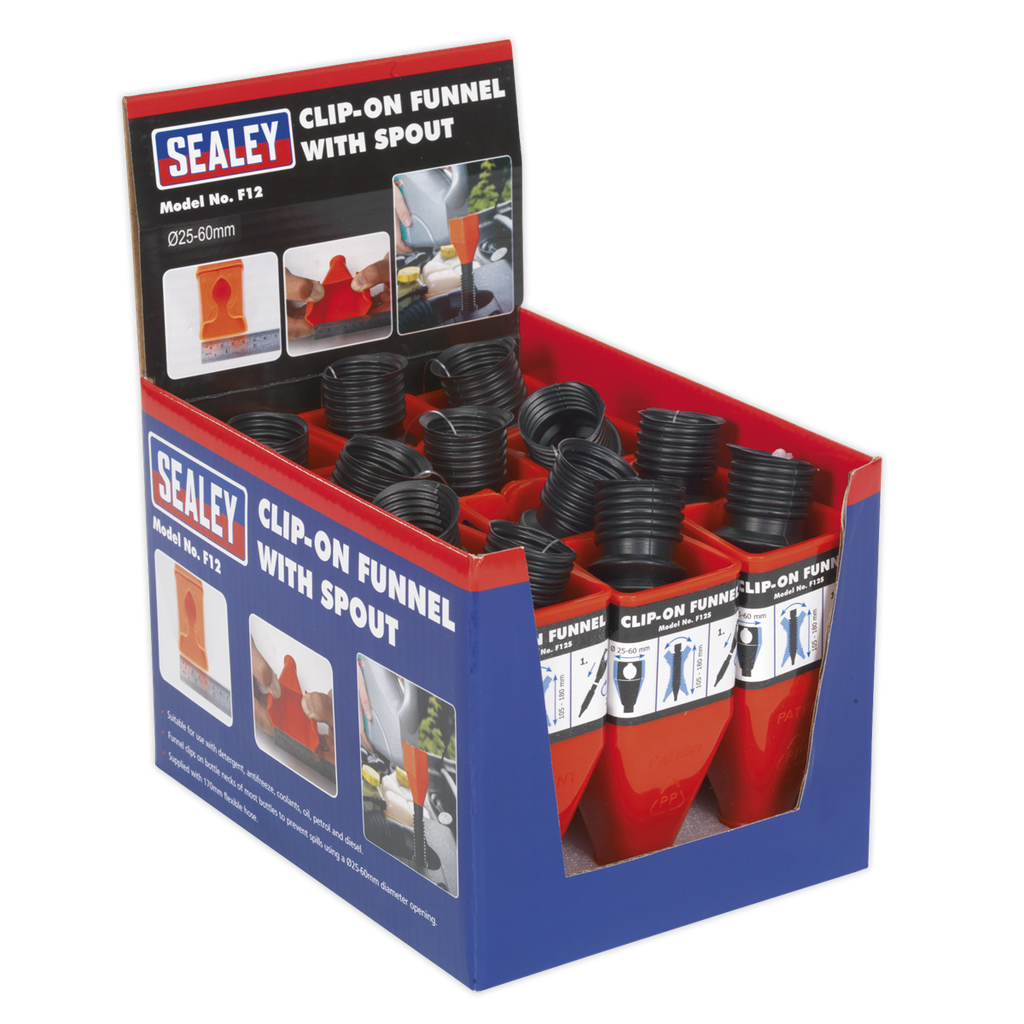 Clip-On Funnel with Spout - Display Box of 12