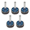 25 x 10mm Abrasive Flap Wheel on 6mm Shaft 40Grit - Pack of 5