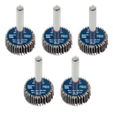 25 x 10mm Abrasive Flap Wheel on 6mm Shaft Assorted Grit - Pack of 5