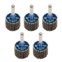 25 x 20mm Abrasive Flap Wheel on 6mm Shaft 80Grit - Pack of 5
