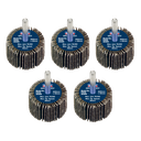 40 x 30mm Abrasive Flap Wheel on 6mm Shaft 40Grit - Pack of 5