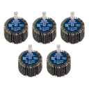 40 x 30mm Abrasive Flap Wheel on 6mm Shaft 80Grit - Pack of 5