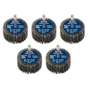 50 x 25mm Abrasive Flap Wheel on 6mm Shaft 80Grit - Pack of 5