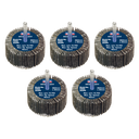 60 x 30mm Abrasive Flap Wheel on 6mm Shaft 40Grit - Pack of 5
