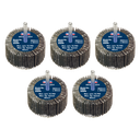 60 x 30mm Abrasive Flap Wheel on 6mm Shaft Assorted Grit - Pack of 5
