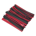 Adhesive Lined Heat Shrink Tubing Assortment 200mm 72pc - Black & Red