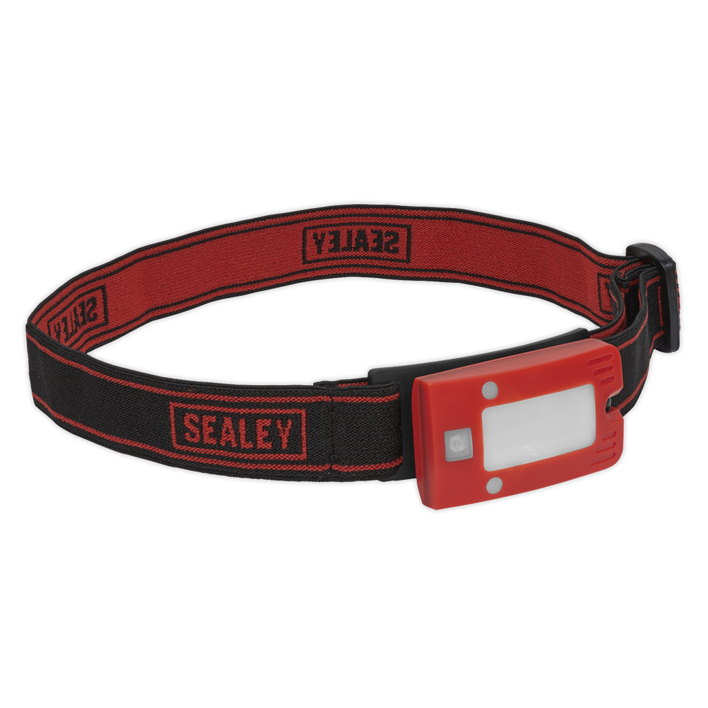 Rechargeable Head Torch with Auto-Sensor 2W COB LED - Red