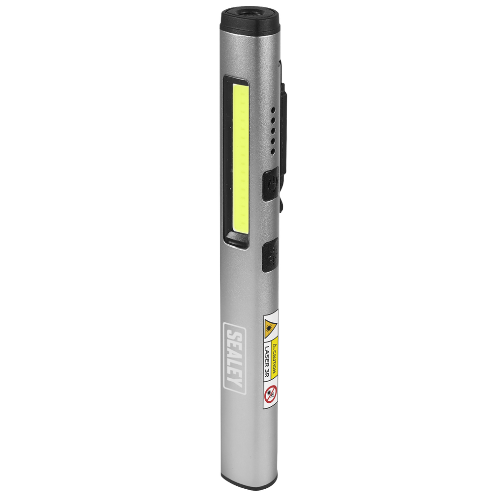 Rechargeable UV Penlight Torch with Laser Pointer 5W COB & 3W SMD LED