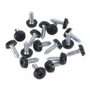 Numberplate Screw with Plastic Enclosed Head 4.8 x 18mm, Black - Pack of 50