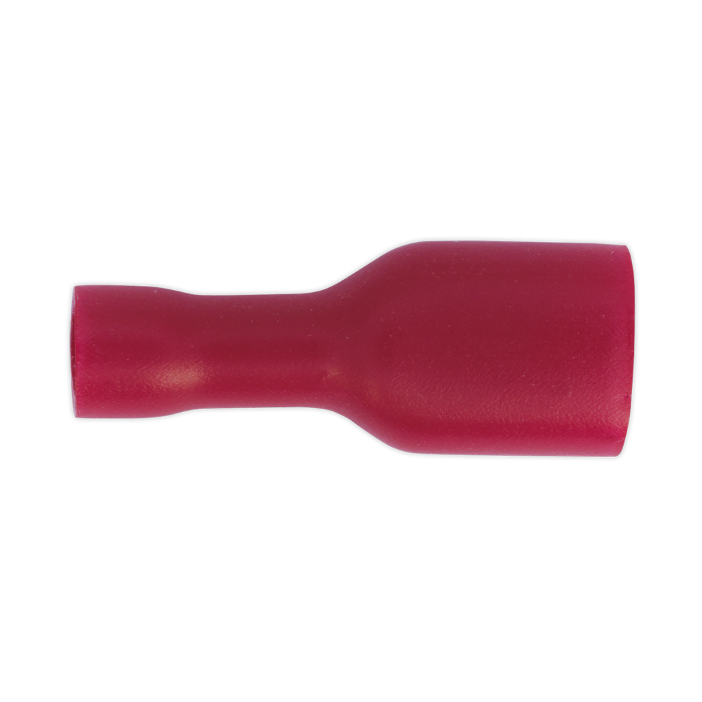 Fully Insulated Female Terminal 6.3mm, Red - Pack of 100