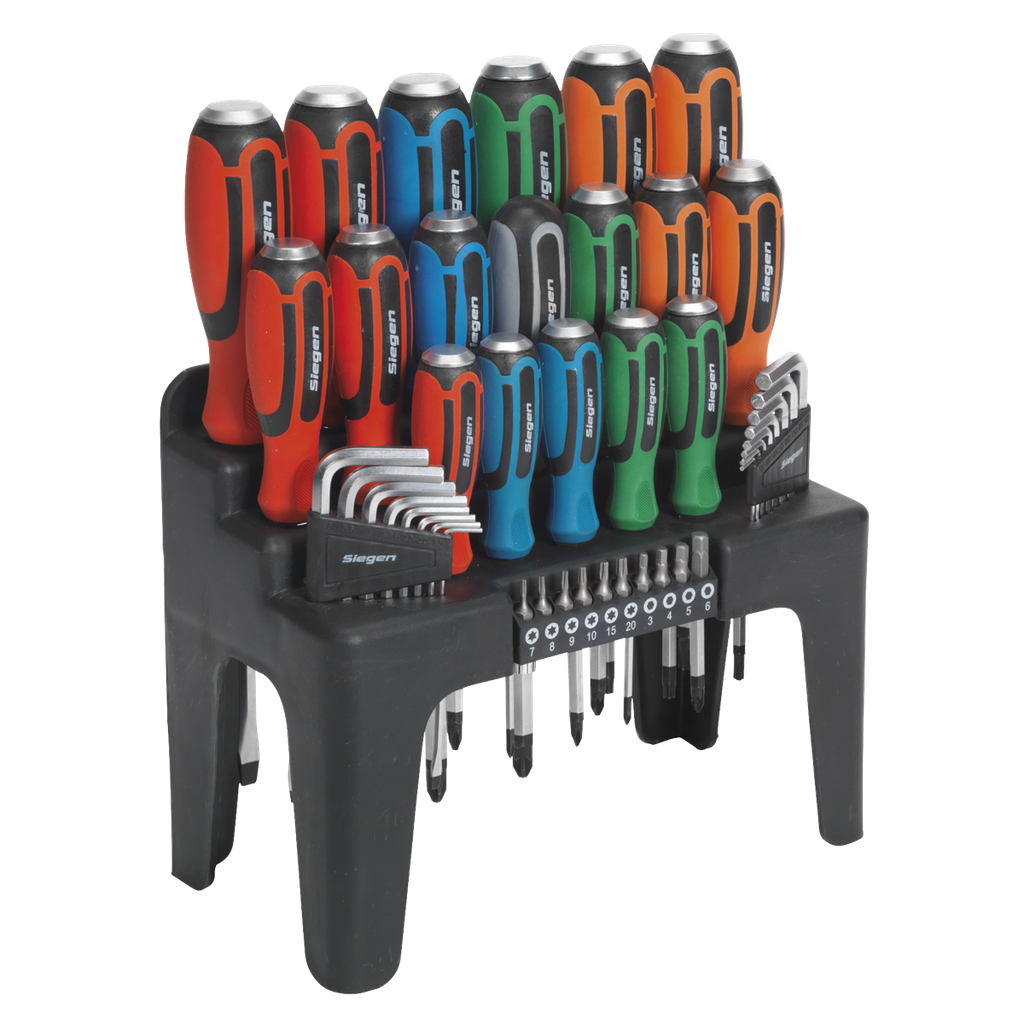 Siegen Hammer-Thru Screwdriver, Hex Key & Bit Set 44pc
