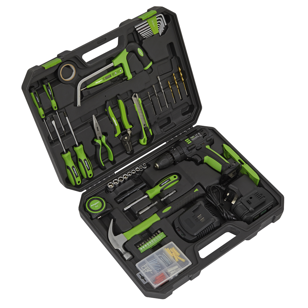 Siegen Tool Kit with Cordless Drill 101pc