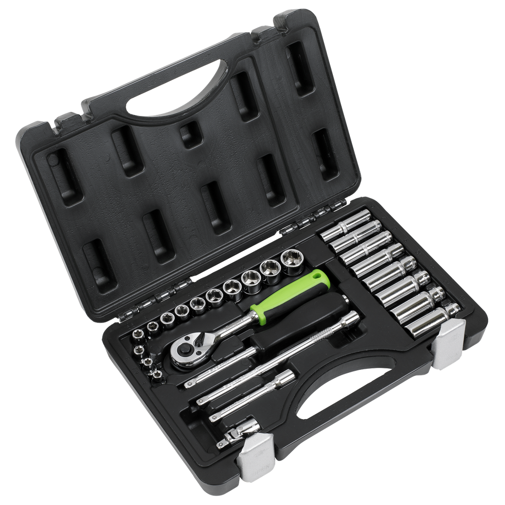 Siegen Socket Set 1/4"Sq Drive 26pc