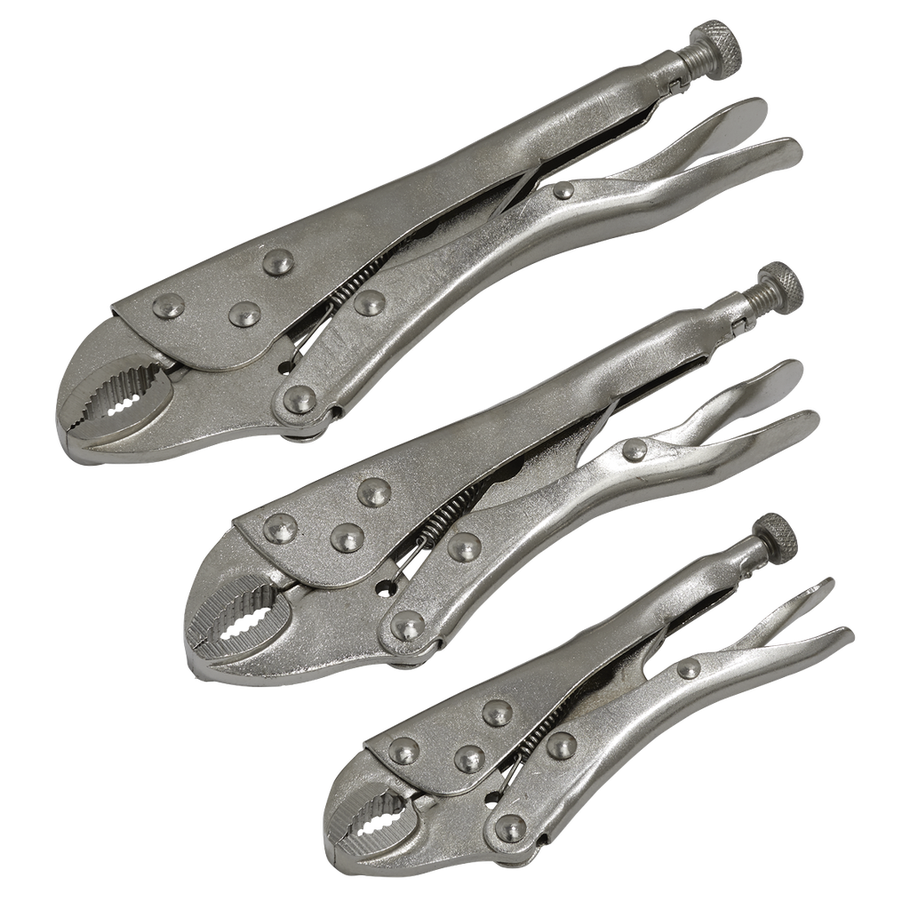 Siegen Locking Pliers Set 3pc
