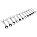 Siegen Stubby Ratchet Combination Spanner Set 12pc