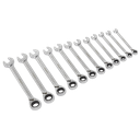 Siegen Reversible Ratchet Combination Spanner Set 12pc
