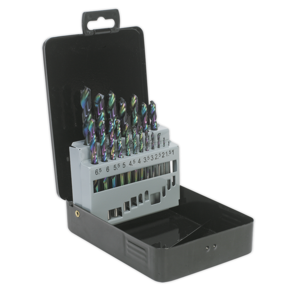 Siegen HSS Edge Ground Drill Bit Set 19pc - DIN 338