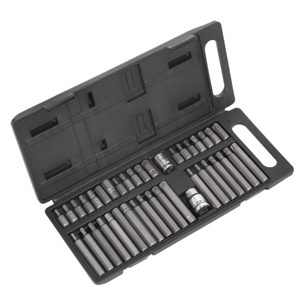 Siegen TRX-Star/Hex/Spline Bit Set 3/8" & 1/2"Sq Drive 40pc