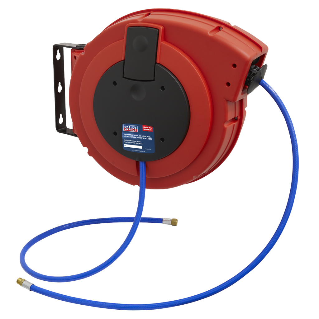 10m Retractable PU Air Hose Reel with HD Mechanism 10mm ID
