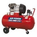 100L V-Twin Direct Drive Air Compressor 3hp