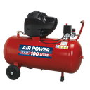 100L Oil Free V-Twin Direct Drive Air Compressor 3hp