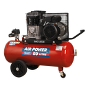 50L Belt Drive Air Compressor with Cast Cylinders & Wheels 3hp