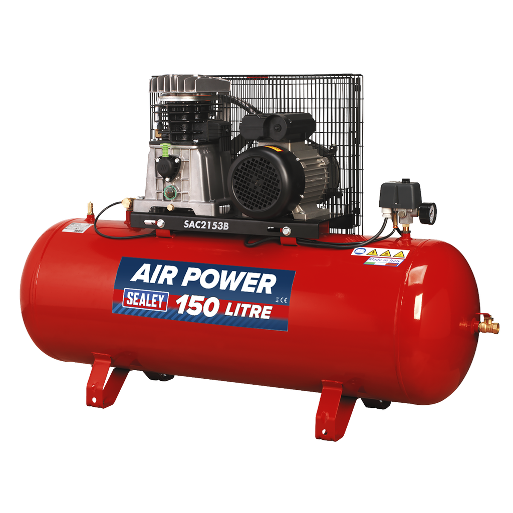 150L Belt Drive Air Compressor with Cast Cylinders 3hp