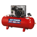 150L Belt Drive Air Compressor with Cast Cylinders 3hp