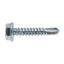 Zinc Plated Self-Drilling Hex Head Screw 4.8 x 25mm - Pack of 100