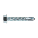 Zinc Plated Self-Drilling Hex Head Screw 6.3 x 38mm - Pack of 100