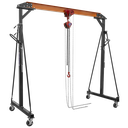 Portable Adjustable Gantry Crane with Geared Trolley Combo 1 Tonne