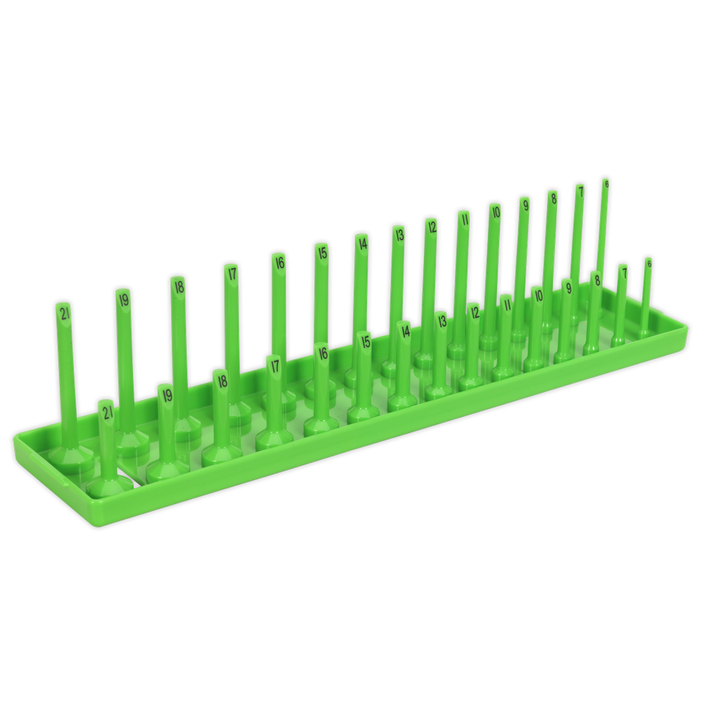 Premier Socket Holder 3/8"Sq Drive 6-21mm - Hi-Vis Green