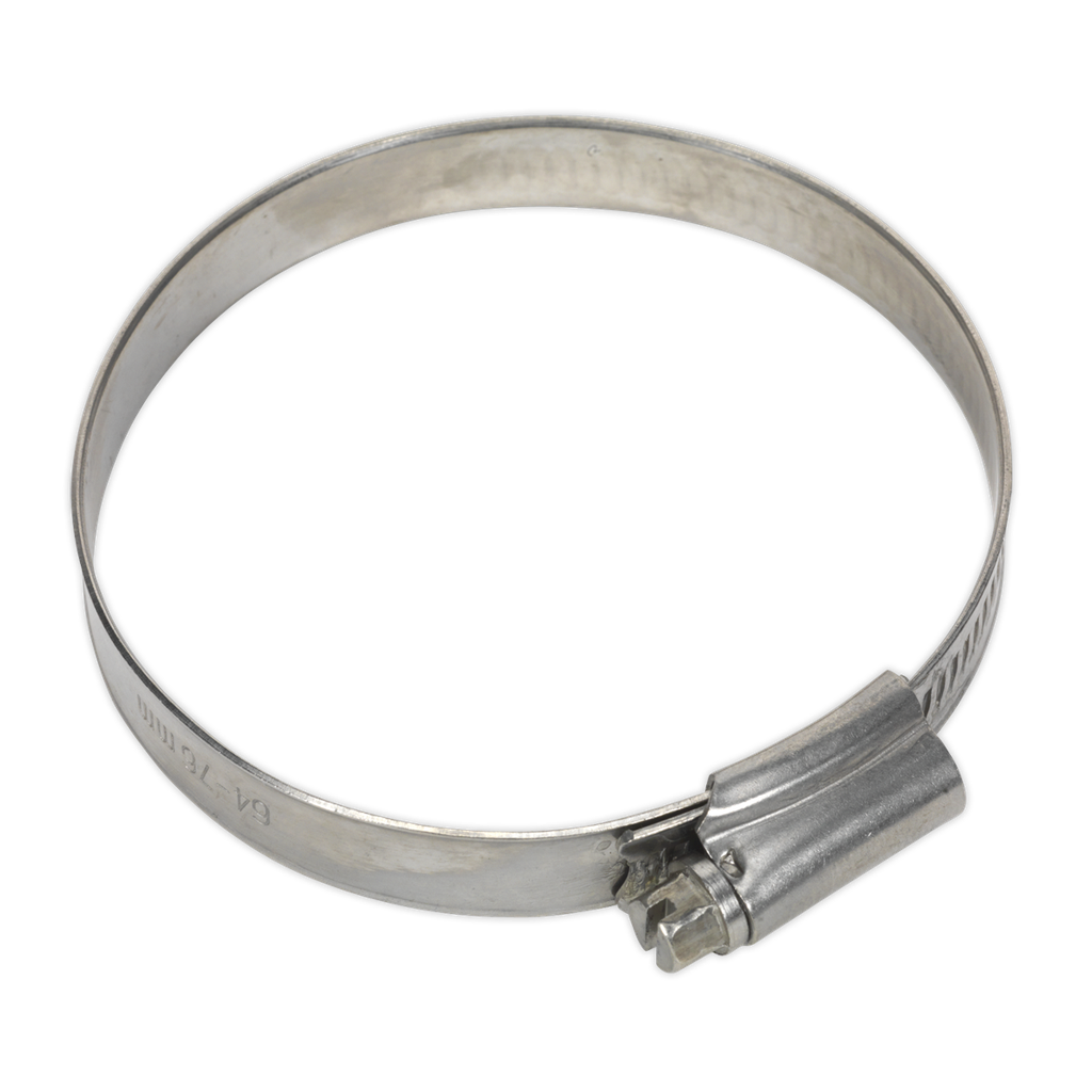 Stainless Steel Hose Clip 64-76mm - Pack of 10