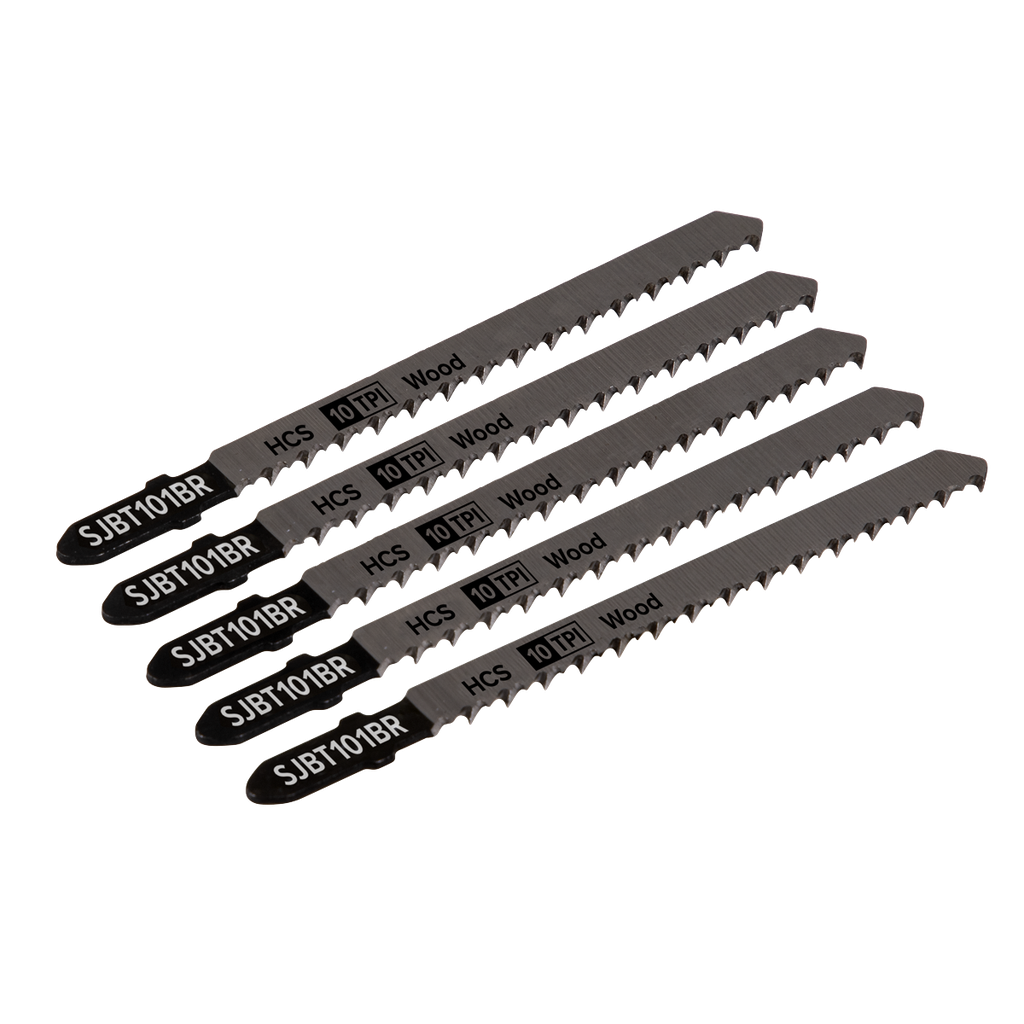 Jigsaw Blade for Hard Wood Downward Cut 100mm 10tpi - Pack of 5