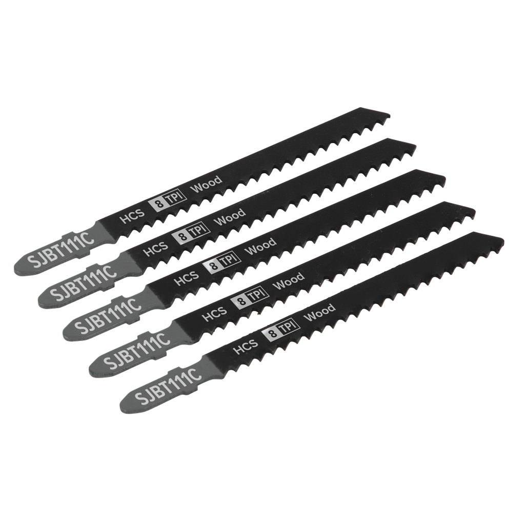Jigsaw Blade for General Wood 100mm 8tpi - Pack of 5