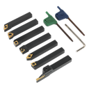 Indexable Lathe Turning Tool Set 10mm 7pc