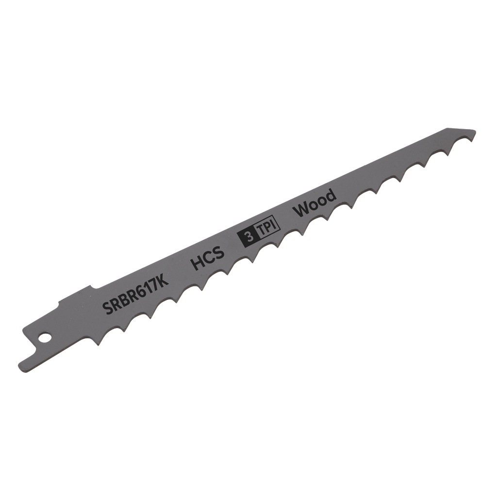 Reciprocating Saw Blade for Pruning & Coarse Wood 150mm 3tpi - Pack of 5