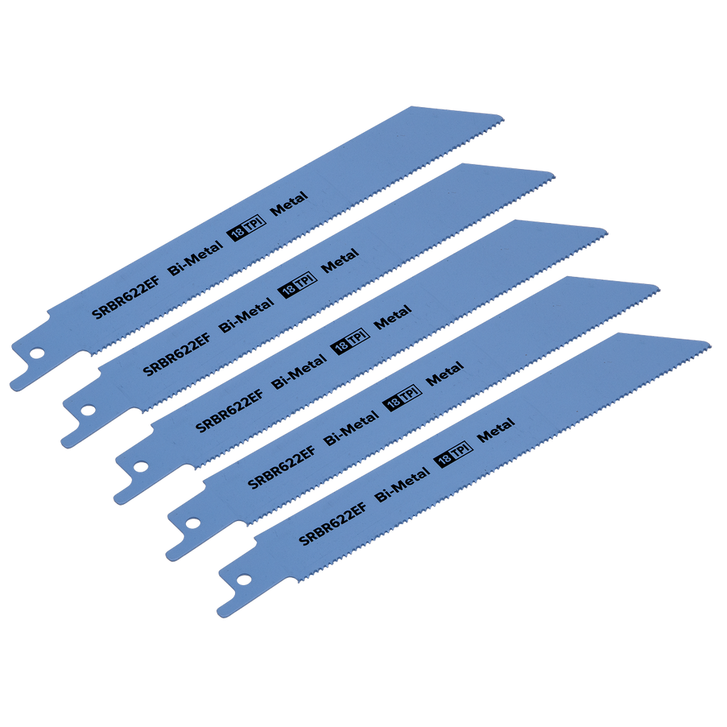 Reciprocating Saw Blade for Metal 150mm 18tpi - Pack of 5